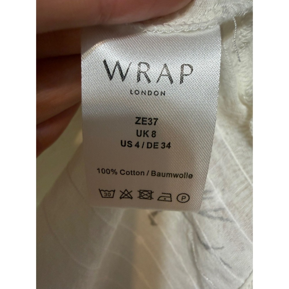 Wrap London Cottagecore Cotton Top Women US 4 Soft Girl Parisian Chic Minimalist - Picture 5 of 6